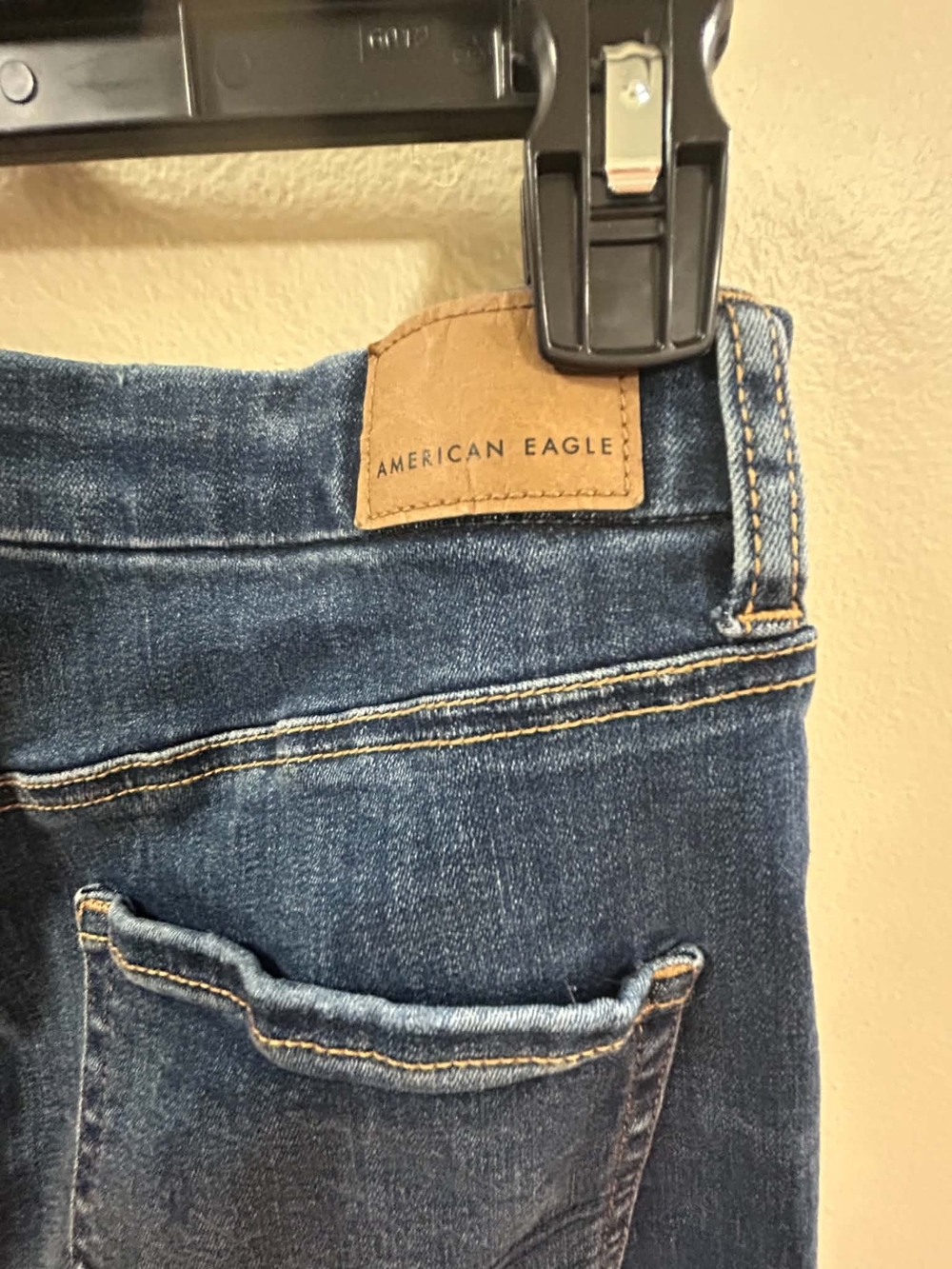 American Eagle Outfitters Distressed Dark Wash Denim Shorts - Picture 6 of 6